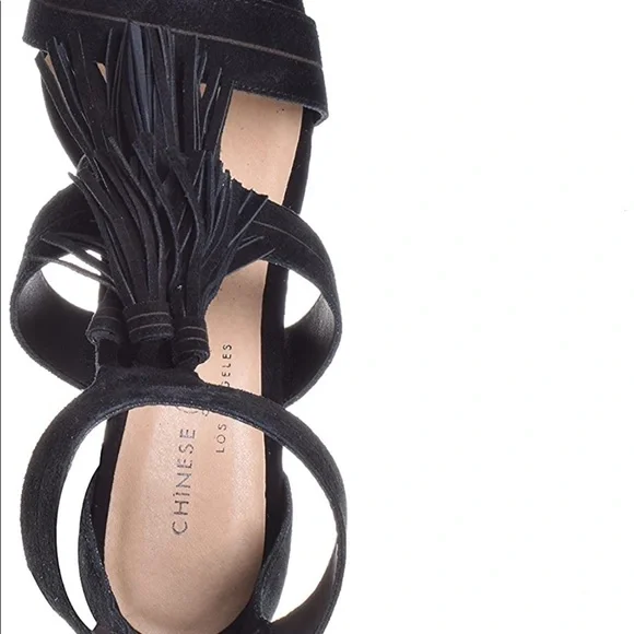 Chinese Laundry Speak Easy Suede Sandal Tassels 7 - Picture 6 of 7